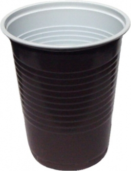Kaffeebecher braun-weiß 0,18 lt.
