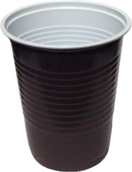 Kaffeebecher braun-weiß 0,18 lt.